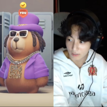 Jungkook thought he was safe up there on Party Animals😌👉💀