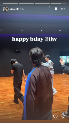 Namjoon wishes Taehyung a Happy Birthday on Instagram Story!
