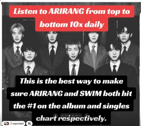 ARMY Power in Action: A Call to Stream Together