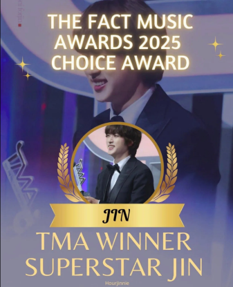 Jin of BTS Crowned Fan N Star Choice Award Winner at TMA 2025