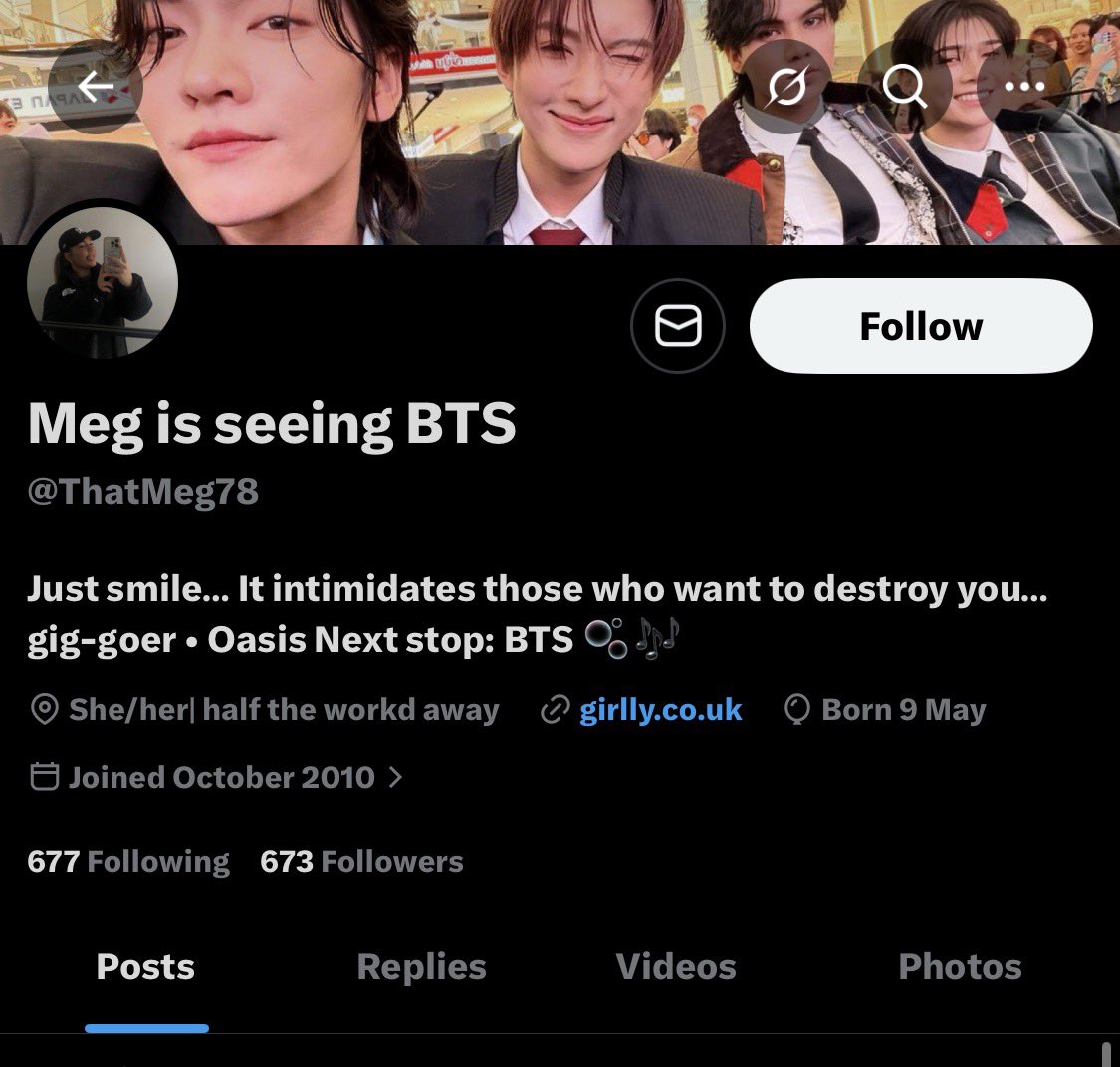 X profile page for @ThatMeg78